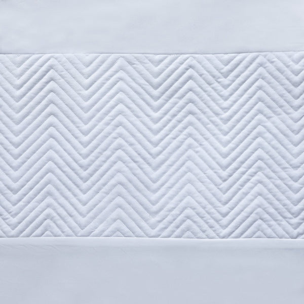 Microfiber Duvet Cover Set Crossline | White | Single - 140cm (W) x 220cm (L) - The Bedding & Blankets Store