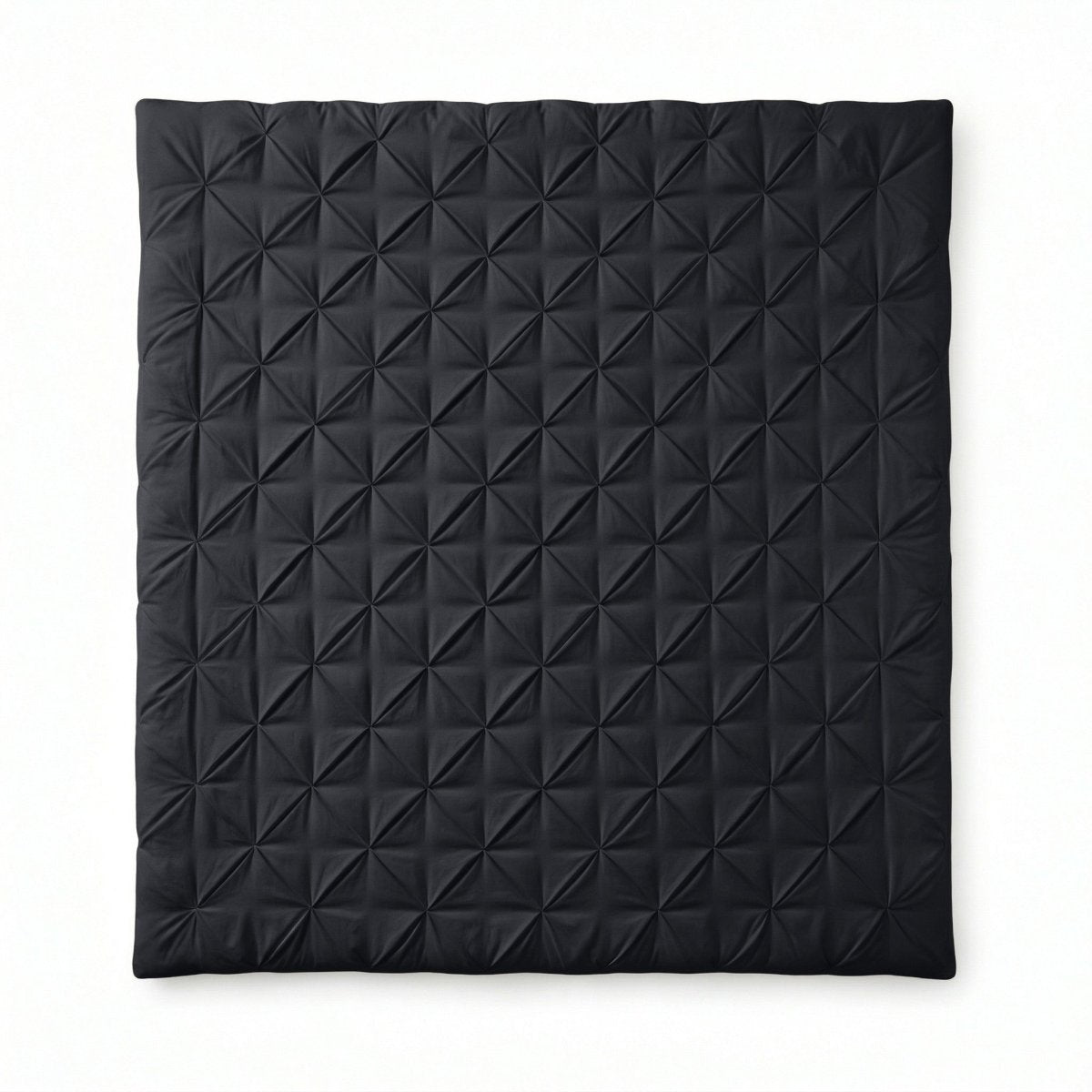 Microfibre Coverless Duvet Pintuck | Anthracite | Single - 140cm (W) x 200cm (L) - The Bedding & Blankets Store