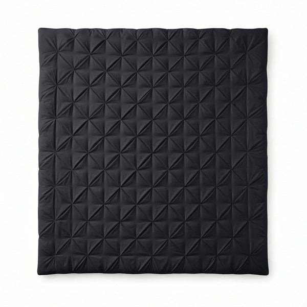 Microfibre Coverless Duvet Pintuck | Anthracite | Single - 140cm (W) x 200cm (L) - The Bedding & Blankets Store