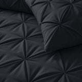 Microfibre Coverless Duvet Pintuck | Anthracite | Single - 140cm (W) x 200cm (L) - The Bedding & Blankets Store