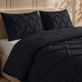 Microfibre Coverless Duvet Pintuck | Anthracite | Single - 140cm (W) x 200cm (L) - The Bedding & Blankets Store