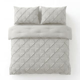 Microfibre Coverless Duvet Pintuck | Off White | Single - 140cm (W) x 200cm (L) - The Bedding & Blankets Store