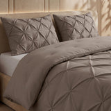 Microfibre Coverless Duvet Pintuck | Taupe | Single - 140cm (W) x 200cm (L) - The Bedding & Blankets Store