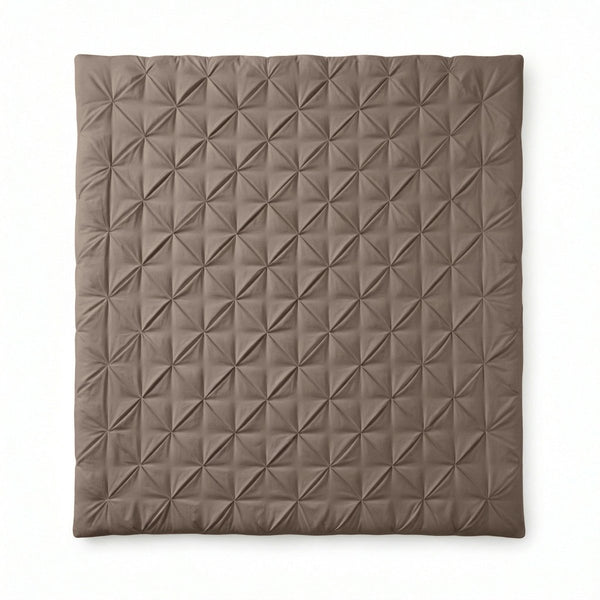 Microfibre Coverless Duvet Pintuck | Taupe | Single - 140cm (W) x 200cm (L) - The Bedding & Blankets Store