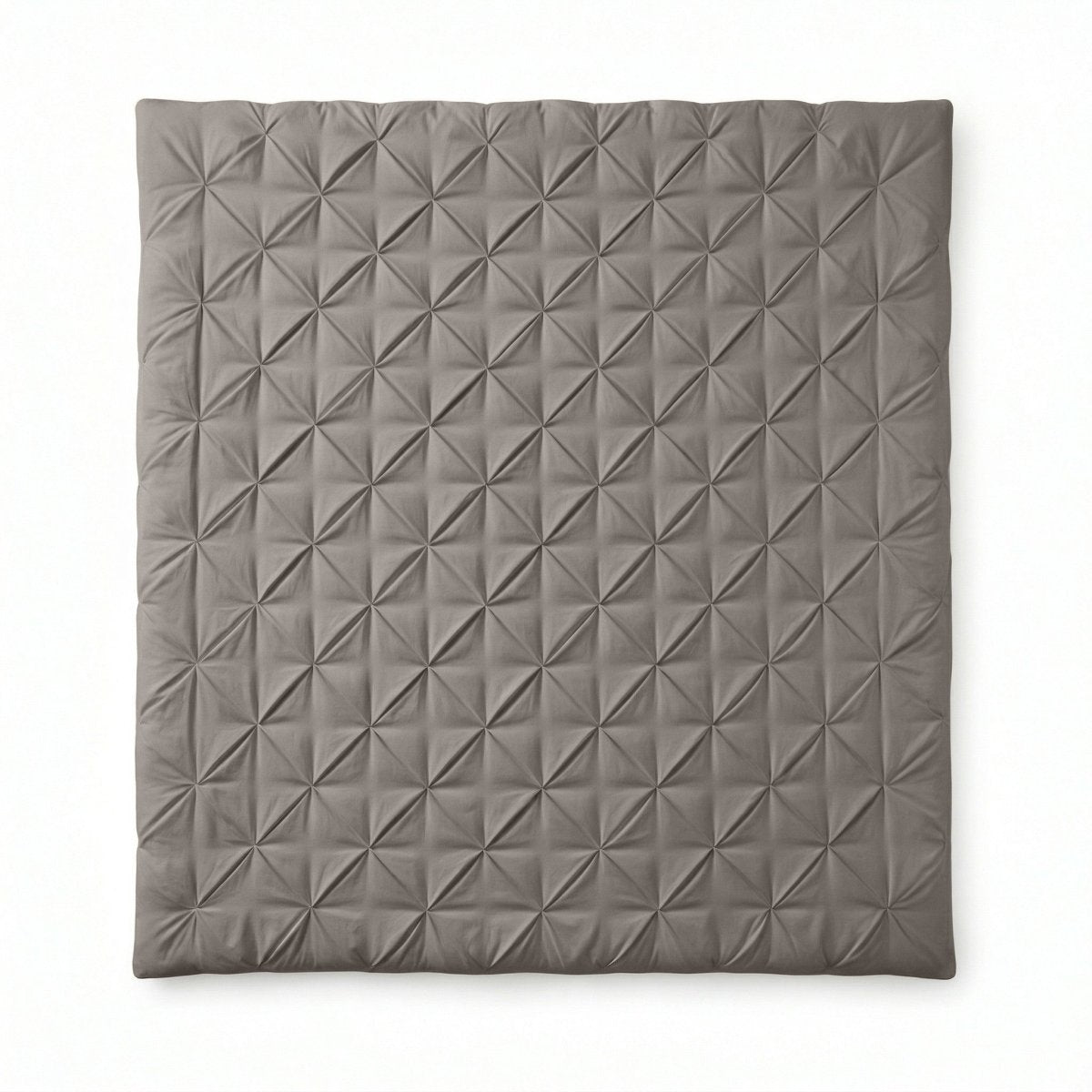 Microfibre Coverless Duvet Pintuck | Taupe/Grey | Single - 140cm (W) x 200cm (L) - The Bedding & Blankets Store