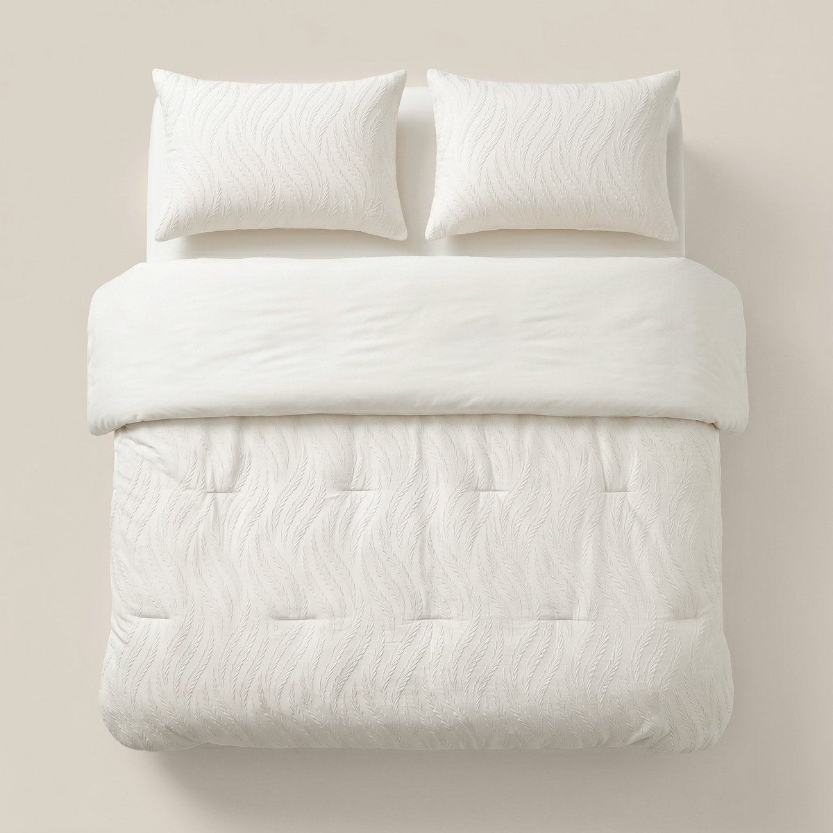Microfibre Coverless Duvet Rafa | Beige | Single - 140cm (W) x 200cm (L) - The Bedding & Blankets Store