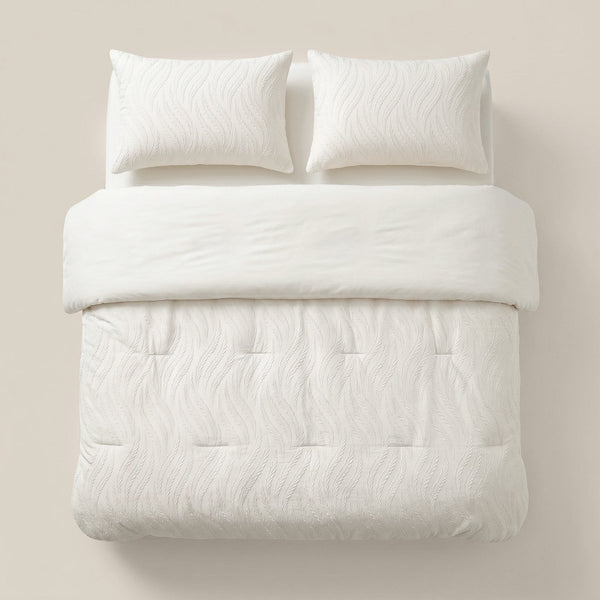 Microfibre Coverless Duvet Rafa | Beige | Single - 140cm (W) x 200cm (L) - The Bedding & Blankets Store