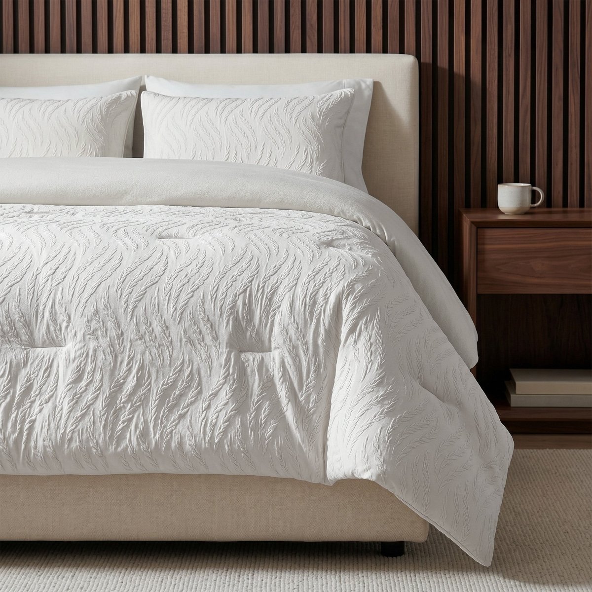 Microfibre Coverless Duvet Rafa | Beige | Single - 140cm (W) x 200cm (L) - The Bedding & Blankets Store