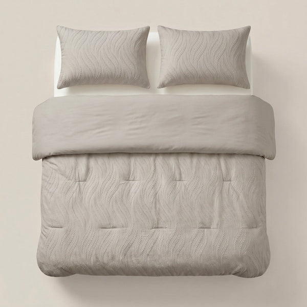 Microfibre Coverless Duvet Rafa | Taupe | Single - 140cm (W) x 200cm (L) - The Bedding & Blankets Store
