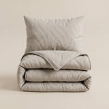 Microfibre Coverless Duvet Rafa | Taupe | Single - 140cm (W) x 200cm (L) - The Bedding & Blankets Store