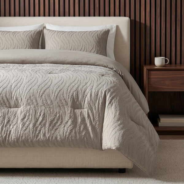Microfibre Coverless Duvet Rafa | Taupe | Single - 140cm (W) x 200cm (L) - The Bedding & Blankets Store