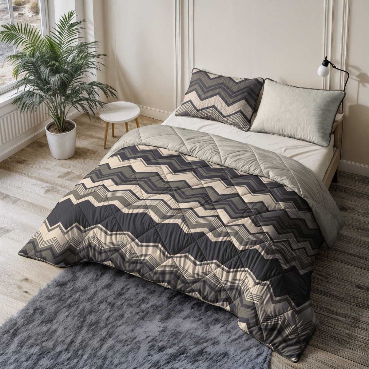 Microfibre Coverless Duvet Remon | Taupe | Single - 140cm (W) x 200cm (L) - The Bedding & Blankets Store