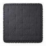 Microfibre Coverless Duvet Ruffles | Anthracite | Single - 140cm (W) x 200cm (L) - The Bedding & Blankets Store