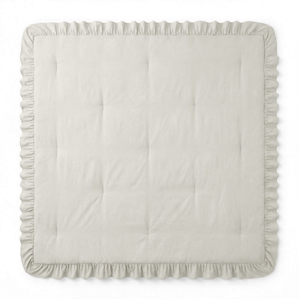 Microfibre Coverless Duvet Ruffles | Off White | Single - 140cm (W) x 200cm (L) - The Bedding & Blankets Store