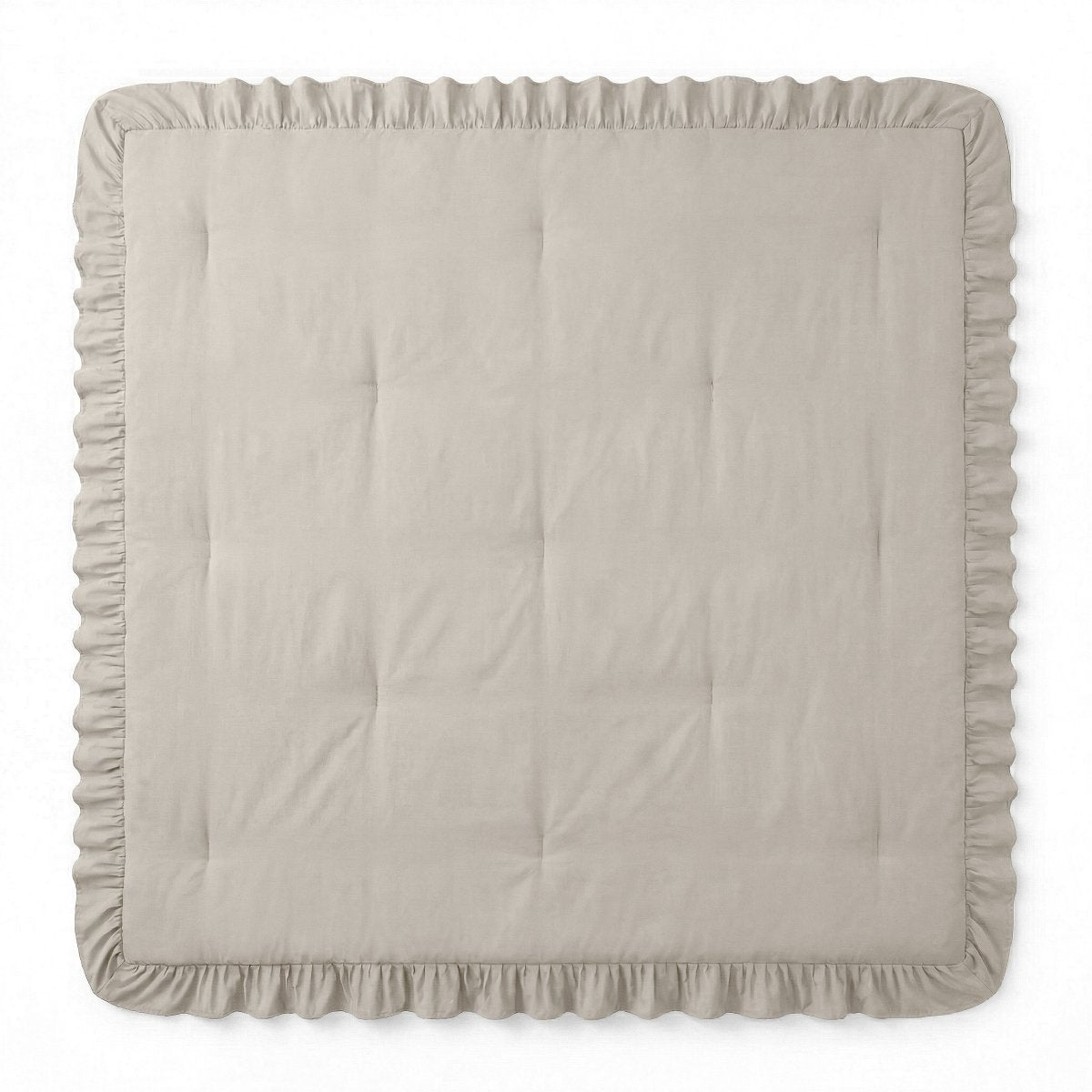 Microfibre Coverless Duvet Ruffles | Taupe/Grey | Single - 140cm (W) x 200cm (L) - The Bedding & Blankets Store