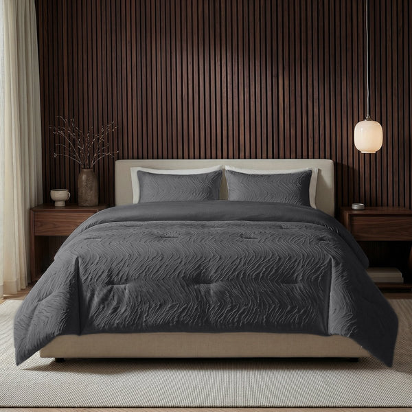 Microfibre Coverless Duvet Salva | Grey | Single - 140cm (W) x 200cm (L) - The Bedding & Blankets Store
