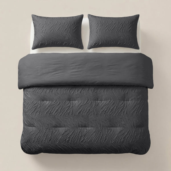 Microfibre Coverless Duvet Salva | Grey | Single - 140cm (W) x 200cm (L) - The Bedding & Blankets Store