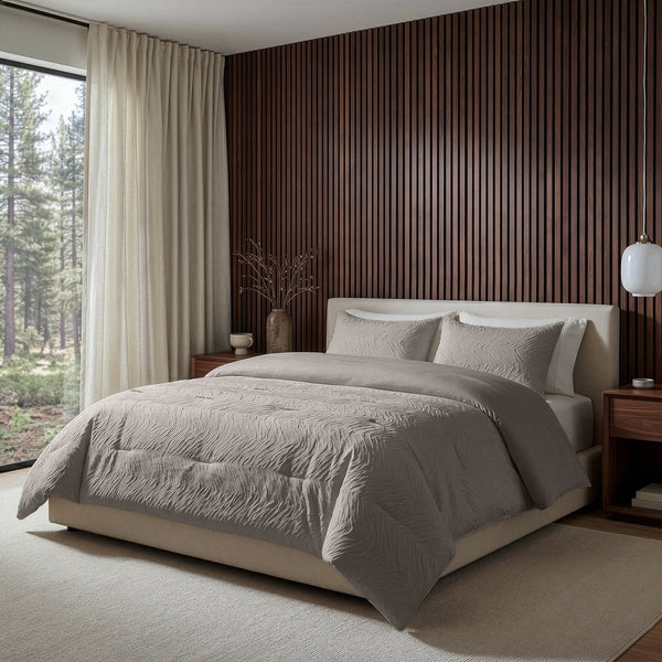 Microfibre Coverless Duvet Salva | Taupe | Single - 140cm (W) x 200cm (L) - The Bedding & Blankets Store