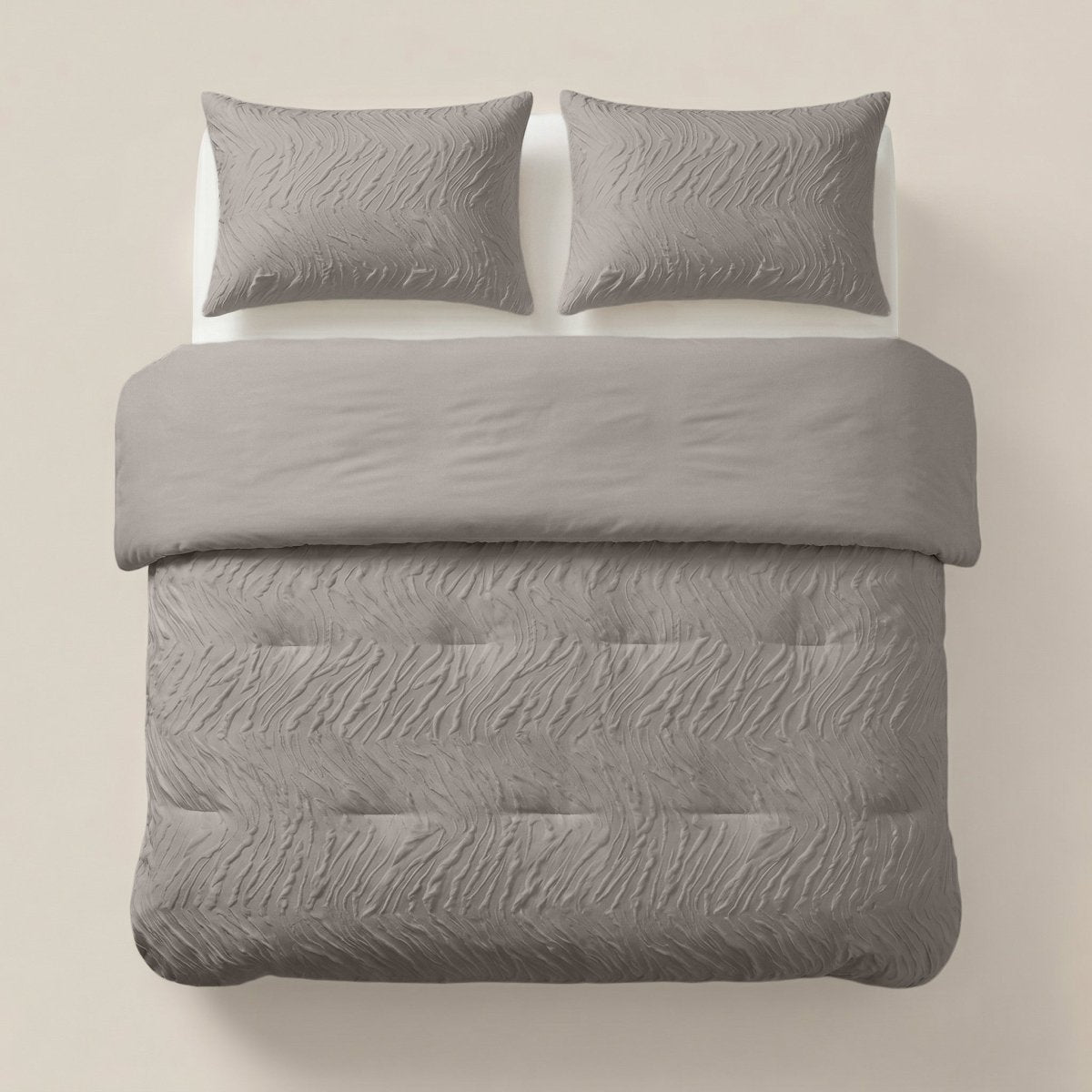 Microfibre Coverless Duvet Salva | Taupe | Single - 140cm (W) x 200cm (L) - The Bedding & Blankets Store