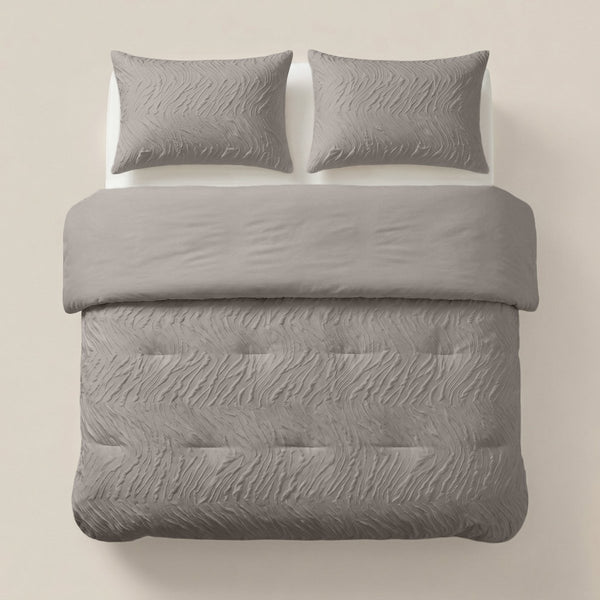Microfibre Coverless Duvet Salva | Taupe | Single - 140cm (W) x 200cm (L) - The Bedding & Blankets Store