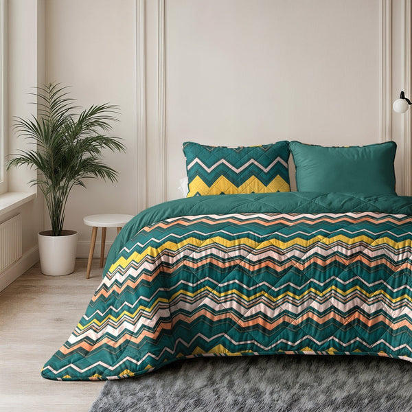 Microfibre Coverless Duvet Scala | Dark Green | Single - 140cm (W) x 200cm (L) - The Bedding & Blankets Store
