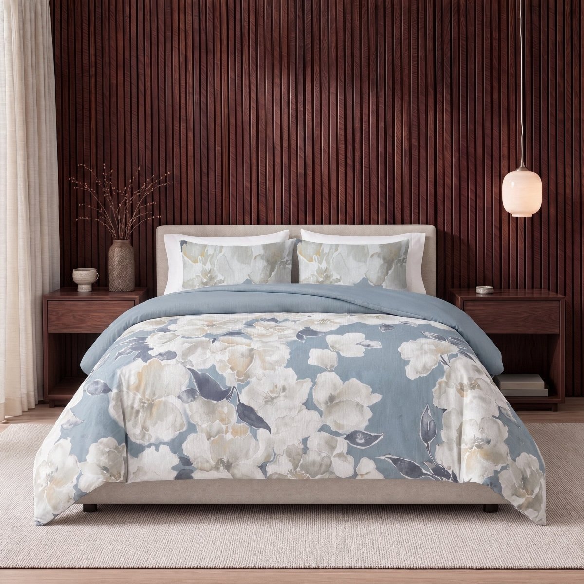 Microfibre Coverless Duvet Stephanie | Blue | Single - 140cm (W) x 200cm (L) - The Bedding & Blankets Store