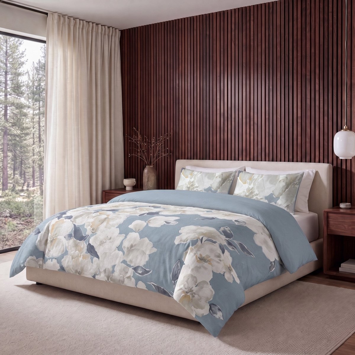 Microfibre Coverless Duvet Stephanie | Blue | Single - 140cm (W) x 200cm (L) - The Bedding & Blankets Store