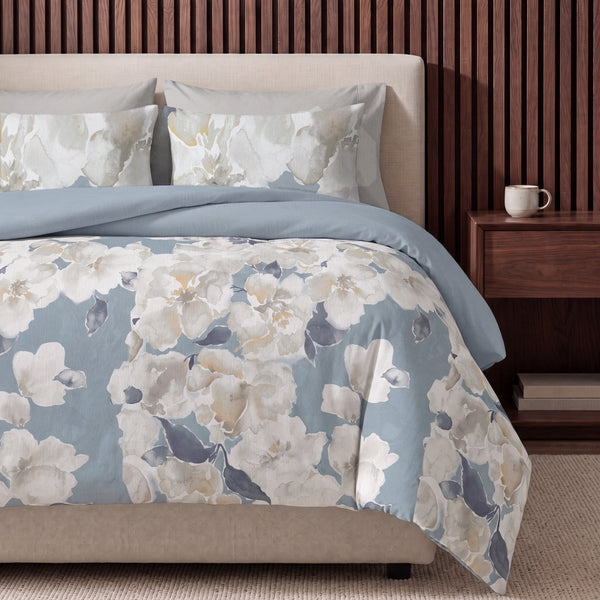 Microfibre Coverless Duvet Stephanie | Blue | Single - 140cm (W) x 200cm (L) - The Bedding & Blankets Store