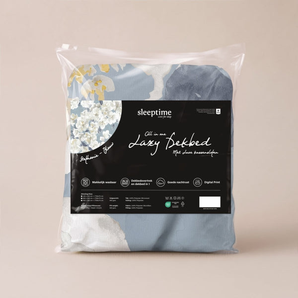 Microfibre Coverless Duvet Stephanie | Blue | Single - 140cm (W) x 200cm (L) - The Bedding & Blankets Store