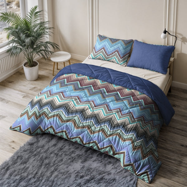 Microfibre Coverless Duvet Tilly | Blue | Single - 140cm (W) x 200cm (L) - The Bedding & Blankets Store