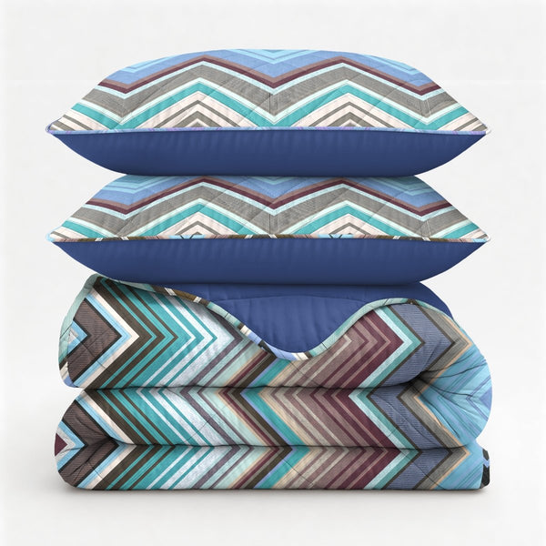 Microfibre Coverless Duvet Tilly | Blue | Single - 140cm (W) x 200cm (L) - The Bedding & Blankets Store