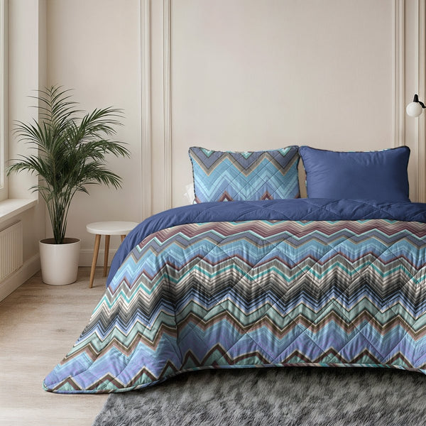 Microfibre Coverless Duvet Tilly | Blue | Single - 140cm (W) x 200cm (L) - The Bedding & Blankets Store