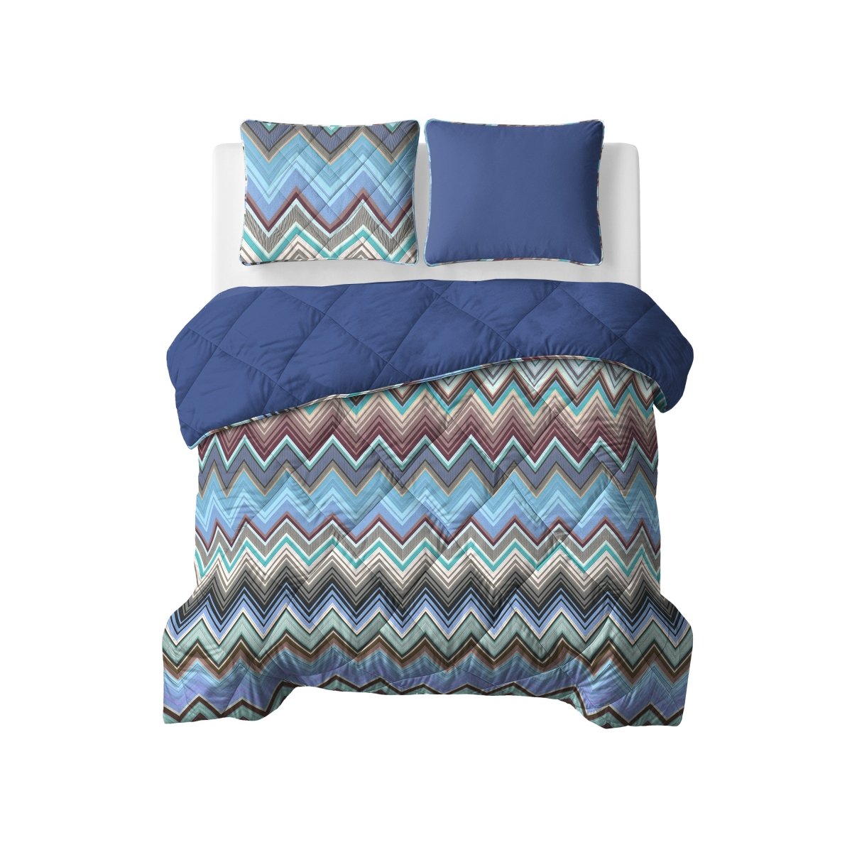Microfibre Coverless Duvet Tilly | Blue | Single - 140cm (W) x 200cm (L) - The Bedding & Blankets Store