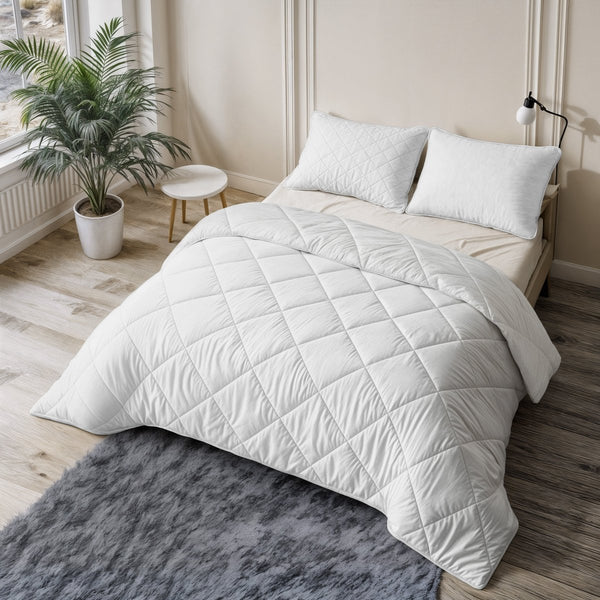 Microfibre Coverless Duvet Uni | Beige | Single - 140cm (W) x 200cm (L) - The Bedding & Blankets Store