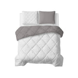 Microfibre Coverless Duvet Uni | Beige/Taupe Grey | Single - 140cm (W) x 200cm (L) - The Bedding & Blankets Store