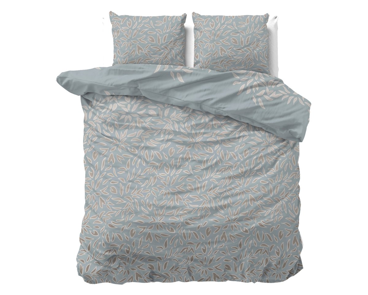 Microfibre Duvet Cover Set Belia | Blue | Double - 200cm (W) x 200/220cm (L) - The Bedding & Blankets Store
