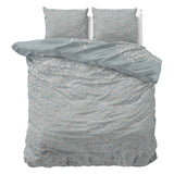 Microfibre Duvet Cover Set Belia | Blue | Double - 200cm (W) x 200/220cm (L) - The Bedding & Blankets Store