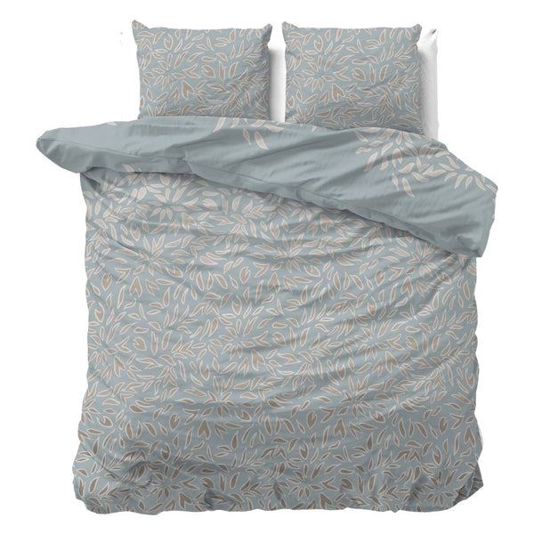 Microfibre Duvet Cover Set Belia | Blue | Double - 200cm (W) x 200/220cm (L) - The Bedding & Blankets Store