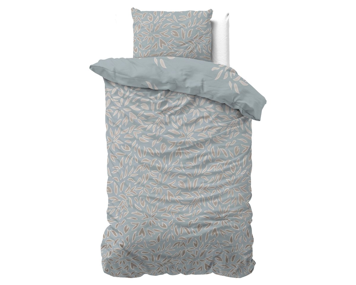 Microfibre Duvet Cover Set Belia | Blue | Double - 200cm (W) x 200/220cm (L) - The Bedding & Blankets Store