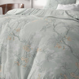 Microfibre Duvet Cover Set Blossom | Blue | Double - 200cm (W) x 220cm (L) - The Bedding & Blankets Store