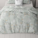 Microfibre Duvet Cover Set Blossom | Blue | Double - 200cm (W) x 220cm (L) - The Bedding & Blankets Store