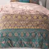Microfibre Duvet Cover Set Bohemian | Multi | King Long - 240cm (W) x 220cm (L) - The Bedding & Blankets Store