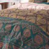 Microfibre Duvet Cover Set Bohemian | Multi | King Long - 240cm (W) x 220cm (L) - The Bedding & Blankets Store