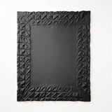 Microfibre Duvet Cover Set Border Pintuck | Black | King Long - 240cm (W) x 220cm (L) - The Bedding & Blankets Store