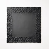 Microfibre Duvet Cover Set Border Pintuck | Black | King Long - 240cm (W) x 220cm (L) - The Bedding & Blankets Store