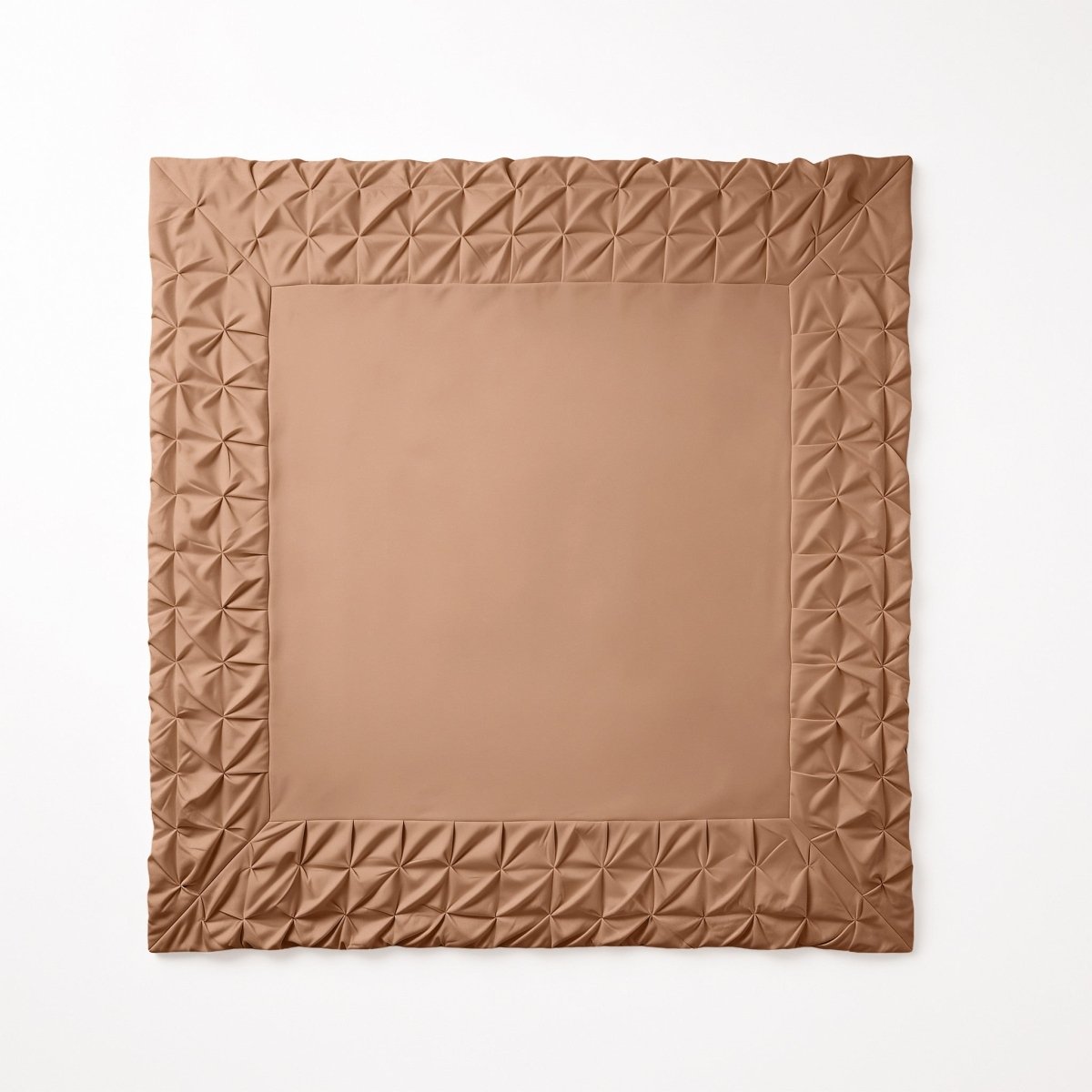 Microfibre Duvet Cover Set Border Pintuck | Mocha Moose | King Long - 240cm (W) x 220cm (L) - The Bedding & Blankets Store