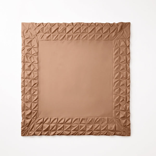 Microfibre Duvet Cover Set Border Pintuck | Mocha Moose | King Long - 240cm (W) x 220cm (L) - The Bedding & Blankets Store