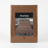 Microfibre Duvet Cover Set Border Pintuck | Mocha Moose | King Long - 240cm (W) x 220cm (L) - The Bedding & Blankets Store