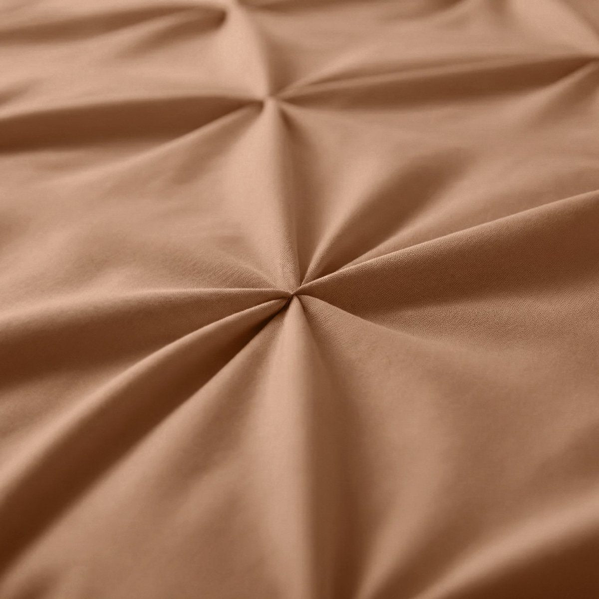 Microfibre Duvet Cover Set Border Pintuck | Mocha Moose | King Long - 240cm (W) x 220cm (L) - The Bedding & Blankets Store
