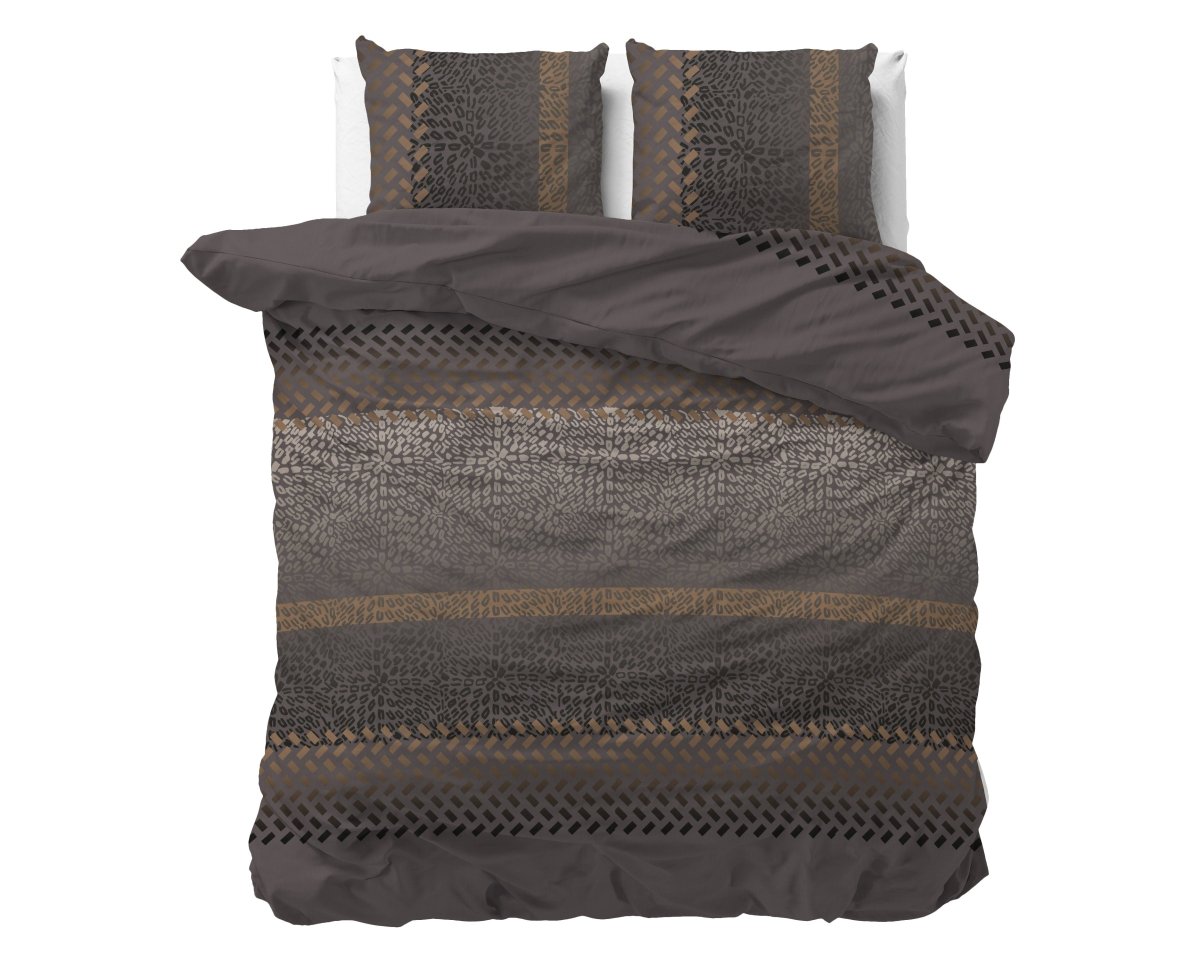Microfibre Duvet Cover Set Brownie Leopard | Brown | Double - 200cm (W) x 200/220cm (L) - The Bedding & Blankets Store